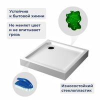 Душевой поддон квадратный RGW SMC-C-088 90x90, белый, арт-12350199-01 — фото 3, Стеклопластиковые душевые поддоны