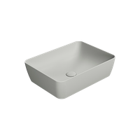 раковина накладная NUBES 50x38 без перелива серый матовый арт-903717 — фото 2, Раковины накладные