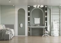 Зеркало КАСПЕР МИШКА, квадратное, белый матовый арт-1A283402CRE20 — фото 6, Зеркала в ванную комнату