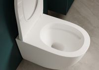 Унитаз ABBER Bequem AC1111TMW приставной белый матовый, безободковый, смыв торнадо — фото 18, Приставные унитазы