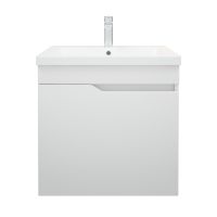 тумба Лотос 60 (Como 60) 1 дверь подвесная белая без умывальника MFR80023WT — фото 1, Комоды и тумбы для ванной комнаты