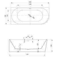 Акриловая ванна ABBER AB9502-1.8 L белая — фото 9, Акриловые ванны