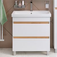 Тумба напольная SYDNEY 80 /2ящ/ AQUA DE MARCO 2080WCSYD/1 — фото 2, Тумбы под раковину