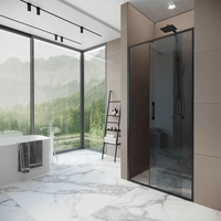 Душевая дверь ALEX BAITLER 6 серия AB64B170 тонированное стекло — фото 1, Душевые перегородки