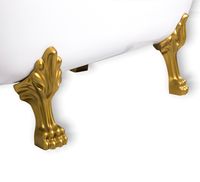 Ванна EDELWEISS 170 см из литьевого мрамора NOVA GEL с золотыми ножками/ Aqua de Marco 1170WGEDE_GEL — фото 7, Ванны