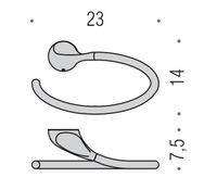 Полотенцедержатель COLOMBO DESIGN MELO B1231 кольцо цвет хром — фото 2, Полотенцедержатели