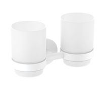 Стакан для зубных щеток двойной Timo Saona 13034/16 белый матовый — фото 1, Стаканы для зубных щеток