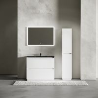 Тумба под раковину SANCOS Libra Floor напольная, 990х450х840, c двумя ящиками оснащенными доводчиками, белый глянец , арт. арт-LB100FW — фото 9, Тумбы под раковину