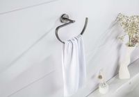 БЕТТА полотенцедержатель овальный, оружейная сталь арт-AQ4621BGM — фото 3, Полотенцедержатели