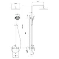 Душевая стойка TURI, графит брашинг TU-100-GR-C4 — фото 3, Душевые стойки