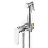 Гигиенический душ со смесителем встраиваемый ESKO SMHOL, сатин — фото 1, Гигиенические души