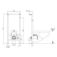 Товар: Инсталляция для подвесного унитаза Grossman с импульсным смывом GR-901.K31.01.000 (500х60х1140) 2 места - фото 6 Инсталляция для подвесного унитаза Grossman с импульсным смывом GR-901.K31.01.000 (500х60х1140) 2 места — фото 6, Инсталляции для унитазов