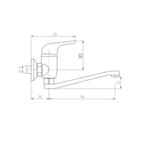 Товар: Смеситель Sazava настенный для раковины/умывальника с круглым изливом 195 мм, арт-SA501.5/26 - фото 1 Смеситель Sazava настенный для раковины/умывальника с круглым изливом 195 мм, арт-SA501.5/26 — фото 1, Смесители для раковины