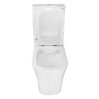 Унитаз-компакт Azario ANTEO SQUARE 385х630х820 напольный, безободковый, с быстросъемным сиденьем микролифт арт-AZ-1218A — фото 4, Напольные унитазы