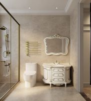 AQM3116BG Полотенцесушитель электрический 520*624 c терморегуляторм, цвет: золото шлифованное. — фото 2, Электрические полотенцесушители