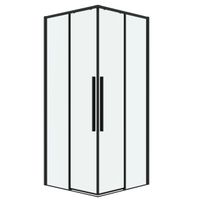 Душевое ограждение Grossman Galaxy 300.K33.01.8080.21.00 (80*80*195) квадрат,раздвижная,черный матовый,стекло прозрачное,1 место — фото 1, Душевые кабины и ограждения