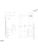 Панель SELLA W душевая из нержавеющей стали Cerutti SPA CT8988, цвет белый — фото 3, Душевые панели