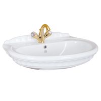 GIANETA Раковина тюльпана 70 см, белая керамика 20920 — фото 1, Раковины встраиваемые сверху