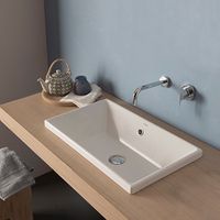 Раковина GLOBO STOCKHOLM на столешницу без отверстий цвет белый арт-FO056BI — фото 2, Раковины встраиваемые сверху