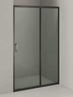 Orange душевое ограждение в нишу с раздвижной дверкой, матовый черный арт-E02-120TB — фото 6, Раздвижные душевые двери