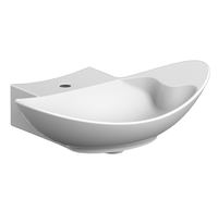 Раковина Scarabeo ZEFIRO подвесная или накладная с переливом с одним отверстием цвет белый арт-8201 — фото 1, Раковины подвесные