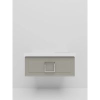 Тумба под раковину подвесная La Fenice Cubo FNC-01-CUB-С-90, бежевая — фото 3, Тумбы под раковину