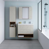 Товар: Ниша для тумбы Бриклаер КРИСТАЛЛ 90 см, дуб крафт табачный 4627125416880 - фото 4 Ниша для тумбы Бриклаер КРИСТАЛЛ 90 см, дуб крафт табачный 4627125416880 — фото 4, Тумбы с раковиной