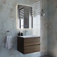 База под раковину Luka 600 подвесная, 2 выкатных ящика soft-close, С.Oak арт-VMC-2L600CO — фото 1, Тумбы под раковину