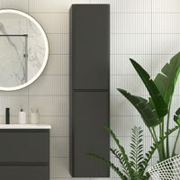 Пенал Aquanet Эмбер 35 черный матовый 00330472 — фото 1, Пеналы для ванной комнаты