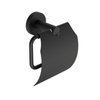 Trento Держатель туалетной бумаги с крышкой, черный матовый арт-AQM7210MB — фото 1, Держатели туалетной бумаги