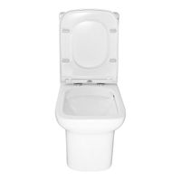 Унитаз-компакт Azario Alba 620х405х805 напольный, безободковый, с сиденьем микролифт арт-AZ-8323 — фото 4, Напольные унитазы