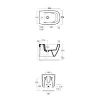 Биде SIMAS JUNIPER подвесное с одним отверстием цвет белый JU19/F85 — фото 4, Биде подвесные
