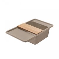 Мойка для кухни Беллис 87 870x510x250 мм, прямоуг., серый шелк 1A724832BS250 — фото 4, Кухонные мойки