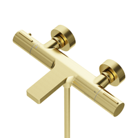 Термостатический смеситель для ванны и душа SANCOS Etna, брашированное золото, PVD покрытие, арт. арт-SC9006BG — фото 2, Смеситель для ванны