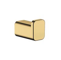 Крючок, Hansgrohe, AddStoris, одинарный, ширина, мм-16, глубина, мм-30, высота, мм-21, тип установки-настенный, материал-металл, крепления в комплекте, цвет-полированное золото 41742990 — фото 1, Крючки для полотенец