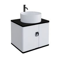 Тумба подвесная "НОРМА-60 см" с 1-ящ. белый глянец (ум.GR-3013,3016) арт-106016 — фото 1, Тумбы под раковину