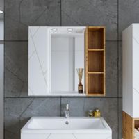 Товар: Шкаф навесной с дверью Бриклаер КРИСТАЛЛ 20 см, белый 4627125416040 - фото 3 Шкаф навесной с дверью Бриклаер КРИСТАЛЛ 20 см, белый 4627125416040 — фото 3, Шкафы для ванной