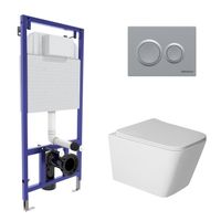 Комплект BERGES: инсталляция NOVUM кнопка O2 матовый хром, унитаз SIGMA Rimless 52 см, сиденье дюропласт микролифт, быстросъём арт-043402 — фото 8, Комплекты унитаз + инсталляция