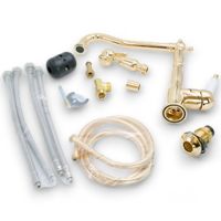 CUCINA OXFORD См-ль д/кухни моноком. с гигиенической лейкой, ручка белая, золото арт-25795 — фото 8, Смесители для кухни