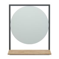 зеркало Лофт 600х700 с полочкой MFR80096ZZ — фото 1, Зеркала в ванную комнату