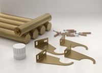 Отопительный радиатор Сунержа Эстет-1 EU50 левый 1800х180 4 секции Золотой шёлк арт-32-0310-1804 — фото 3, Радиаторы отопления