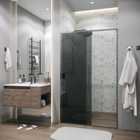 Дверь в нишу Grossman Galaxy (140х195) графит сатин,стекло тонированное,раздвижные, 1 место арт-100.K33.01.140.42.10 — фото 5, Раздвижные душевые двери