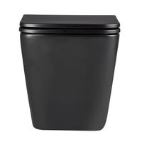 Унитаз подвесной Lemark Florex, безободковый, с сиденьем микролифт,  черный, арт-9612002 — фото 3, Подвесные унитазы