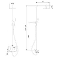 Душевая стойка ABBER Emotion AF8816L с изливом, хром — фото 4, Встраиваемые душевые комплекты