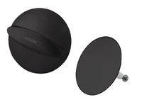 Крышка слива-перелива для ванн, Hansgrohe, Flexaplus наружная часть, для стандартных и нестандартных ванн, рукоятка и заглушка, регулировка перелива, цвет-черный матовый арт-58185670 — фото 1, Комплектующие для душевого оборудования