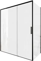 Душевой уголок Aquanet Pleasure Evo 160x80 профиль черный, прозрачное стекло арт-AE65-160x80-BT — фото 1, Прямоугольные душевые уголки