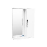 Зеркало со шкафом VIANT ЛИМА 50 подвесное белый арт-VLIM50-ZSH — фото 4, Зеркальные шкафы в ванную