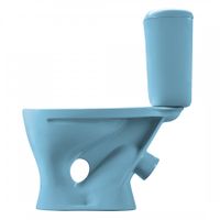 Унитаз-компакт "Воротынский" косой выпуск, ниж. под., с кнопочной арматурой и сиденьем, голубой С арт-1P4017S0600BF — фото 3, Напольные унитазы