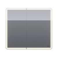 Шкаф зеркальный Lemark ELEMENT 90х80 см с подсветкой, с розеткой, цвет корпуса: Белый LM90ZS-E — фото 1, Зеркальные шкафы в ванную