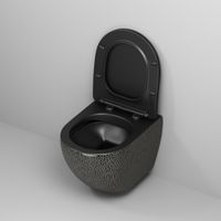 Унитаз подвесной Grossman GR-4455BBLS (480х365х370) безободковый,черный глянцевый с тонкой крышкой,микролифт,1 место — фото 3, Подвесные унитазы